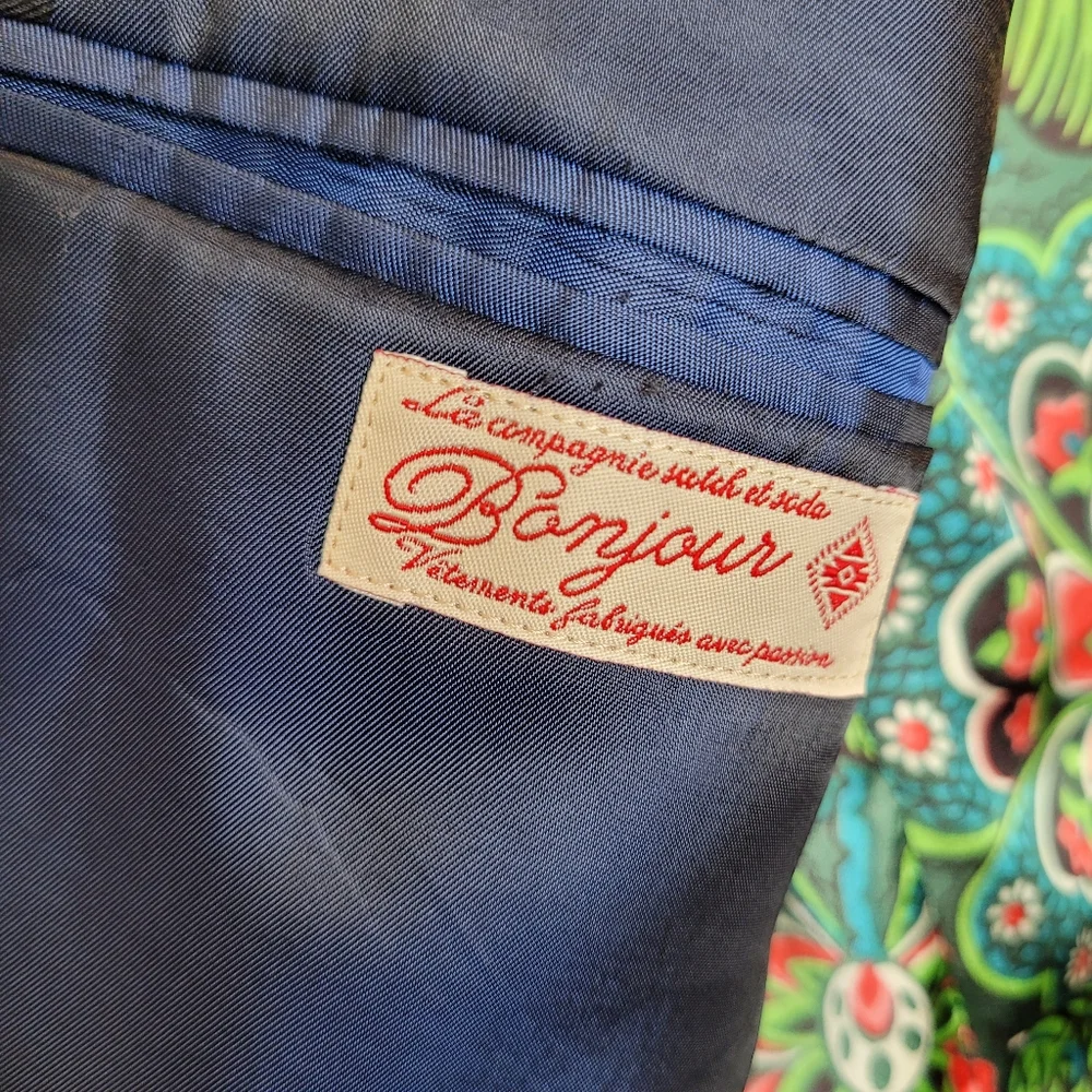 Scotch & Soda Navy Blazer with Floral Lining - Picture 8 of 8